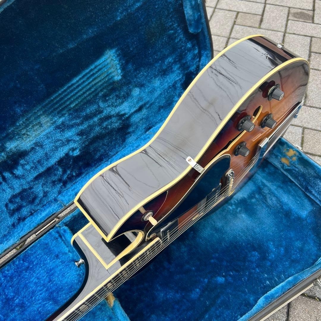 YAMAHA AE-11 Hollow Body Sunburst Electric Guitar Used Shipping From Japan