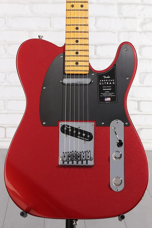 Fender American Ultra II Telecaster Electric Guitar – Sinister Red with Maple