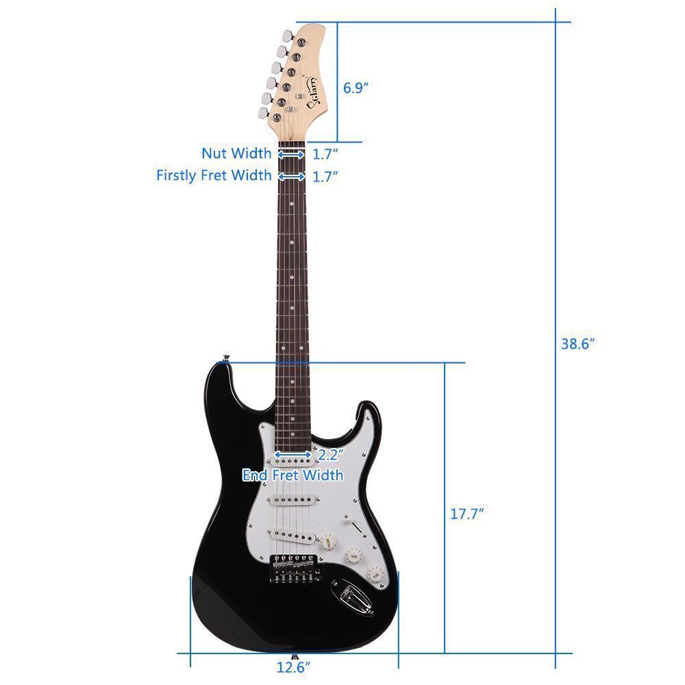 Electric Guitar 6 String GST Rosewood Fingerboard Bag Shoulder Strap