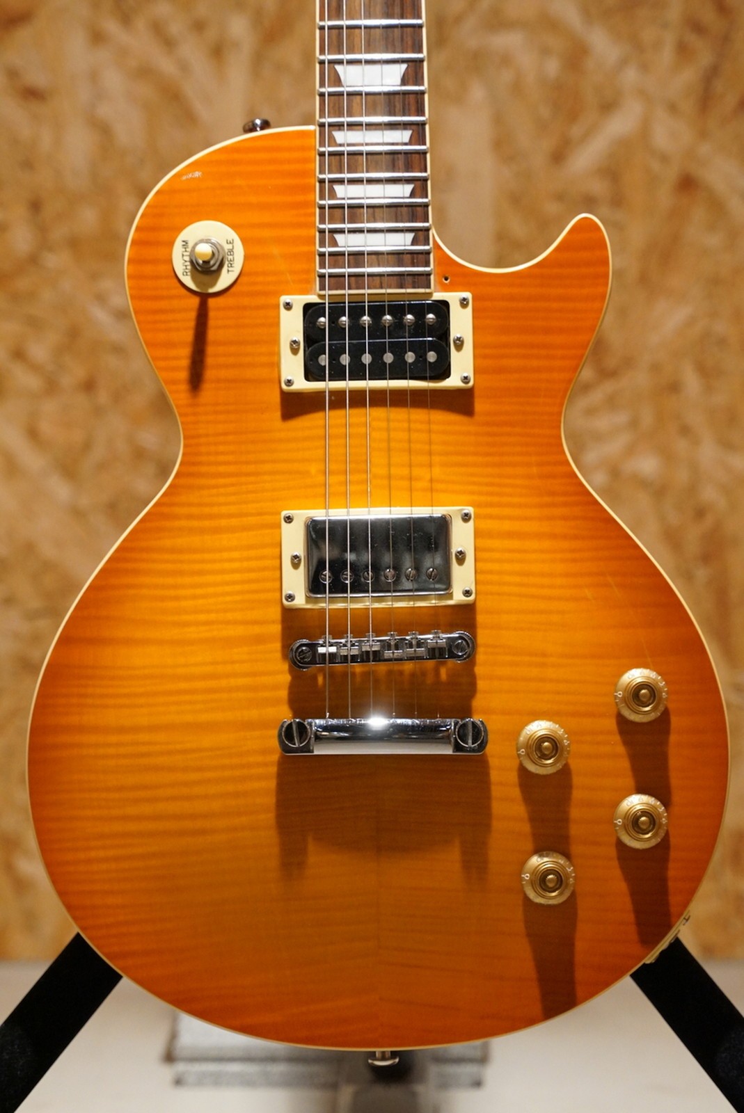 GrassRoots G-LPS HB Used Flame Maple Top Mahogany Back Body w/Soft Case