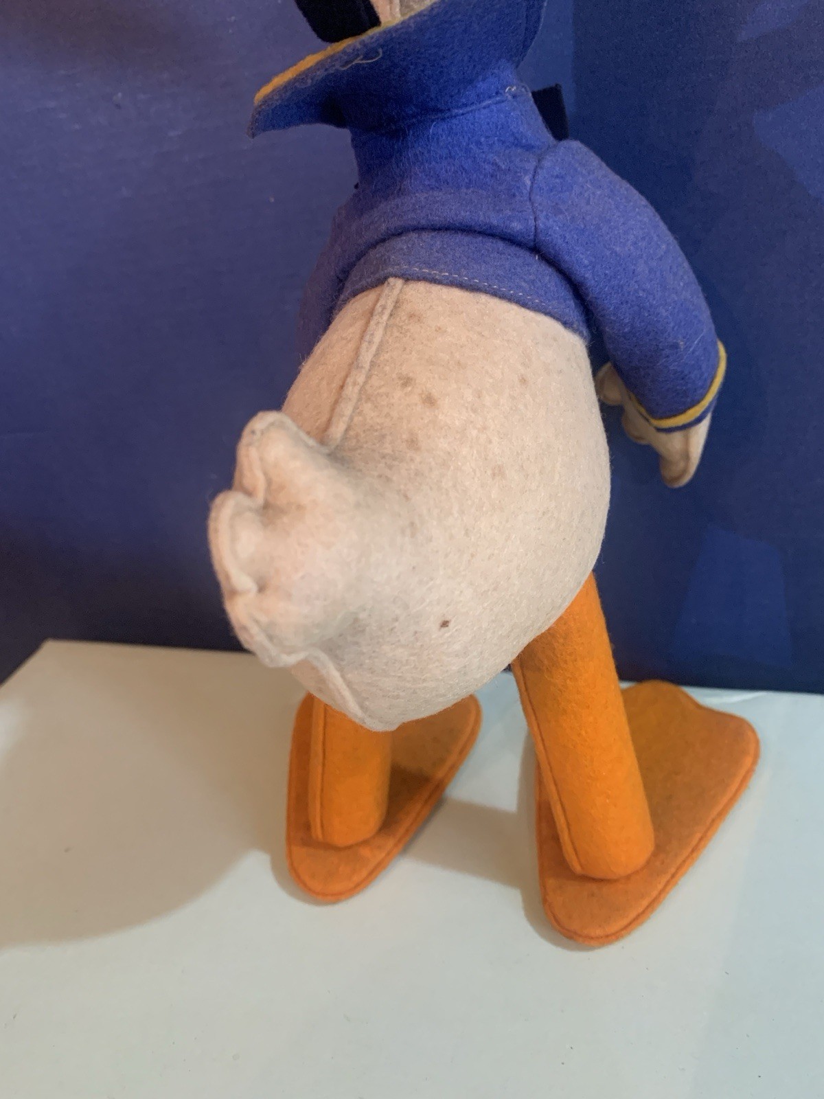 VINTAGE TOY DOLL FELT DONALD DUCK WALT DISNEY LENCI TURIN 1950s no lars