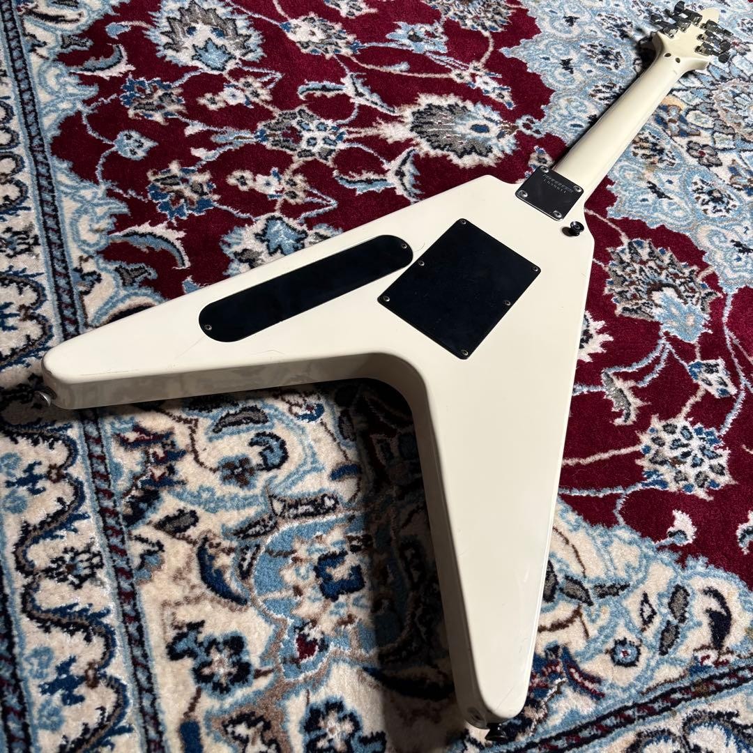 FERNANDES BSV-70 Flying V Electric Guitar 1980s Vintage White Rare Japan