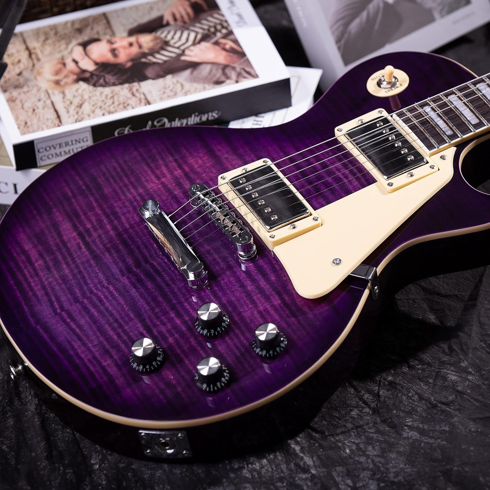 GROTE LPYS-006 Solid Body Electric Guitar with Gigbag – Purple