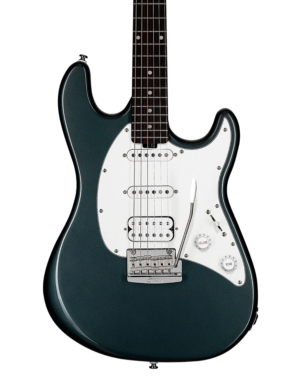Sterling CT50 Cutlass HSS Electric Guitar, Rosewood Fingerboard, Charcoal Frost