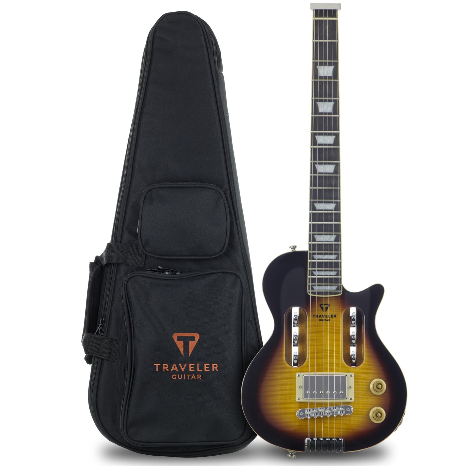 Traveler Guitar EG-1 Deluxe (Tobacco Burst) | Lightweight, Portable, w/Gig Bag