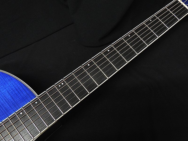 Electric Acoustic Guitar Morris TC-16 SBU Hand Made Premium See-Through Blue