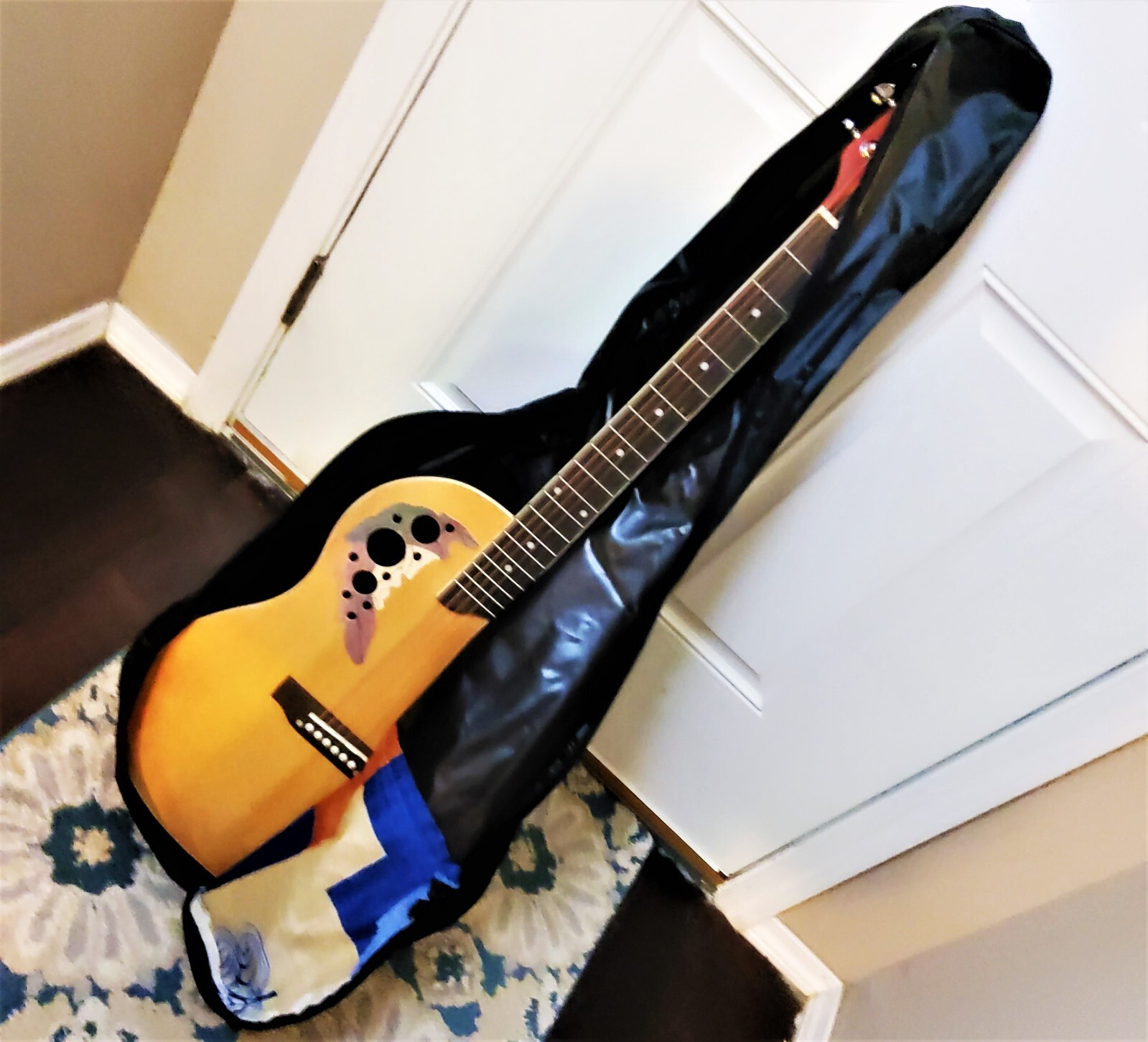 🎸PROS or BEGINNERS!🎸O Style Acoustic Guitar +Soft Case/Gig Bag +Rosewood FB!