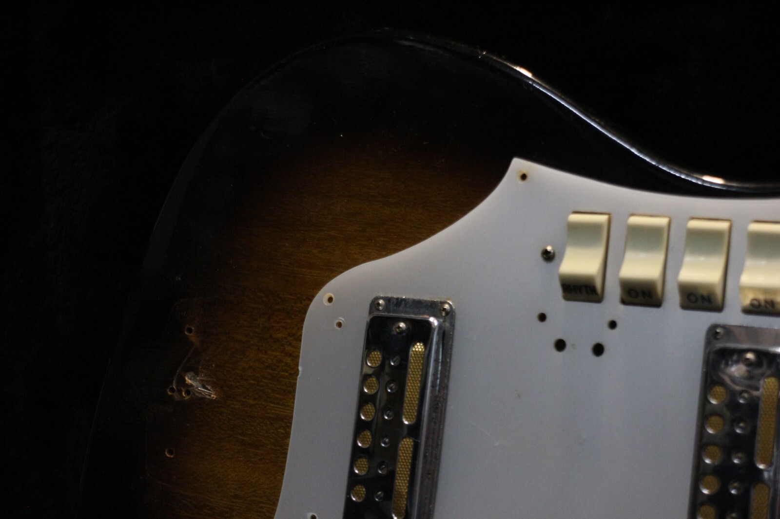 USED Zenon ES-70 Offset Style Electric Guitar Body & Neck Gold Foil GT368 230810