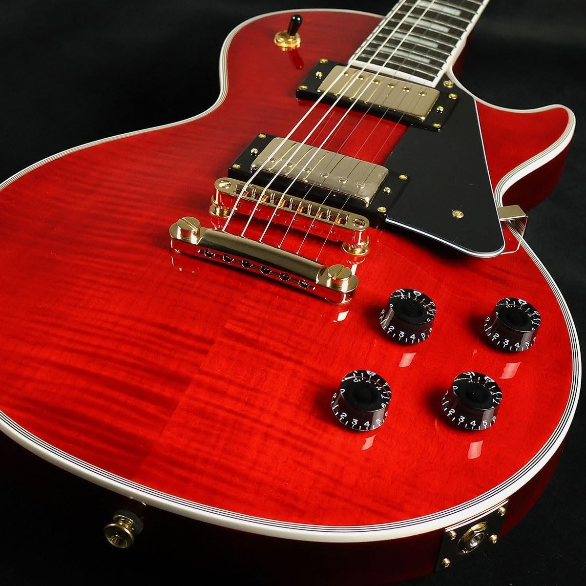 Bacchus DUKE-CTM-FM ST-RED Red Les Paul Type Electric Guitar with Gig Bag