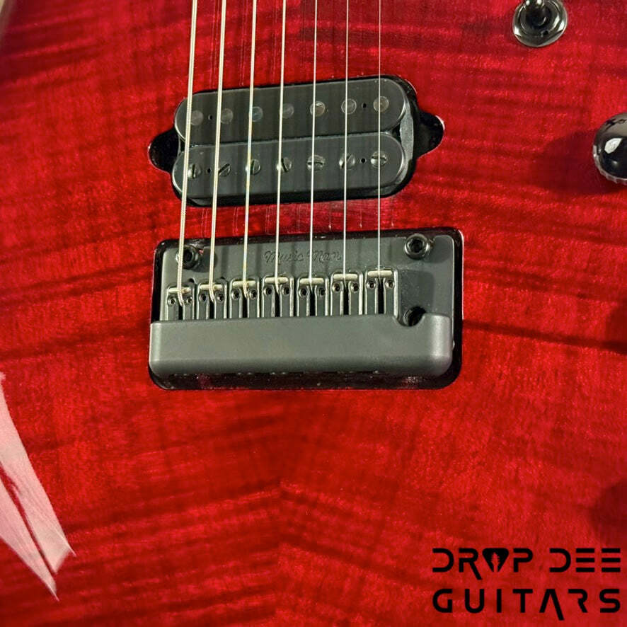 Ernie Ball Music Man JP15-7 7-String Electric Guitar w/ Case – Red Tide