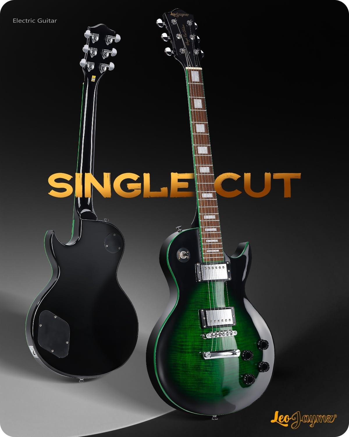 Leo Jaymz Full Size Single Cut Electric Guitar -Mahogany body，Mahogany neck o…
