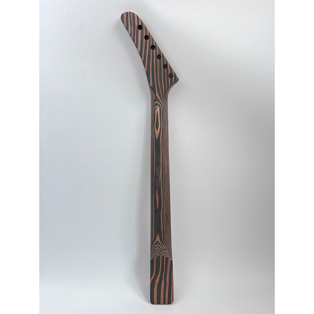 DIY Electric Guitar Kits Bone Nuts Zebrawood Body 22 Frets Set In Free Ship