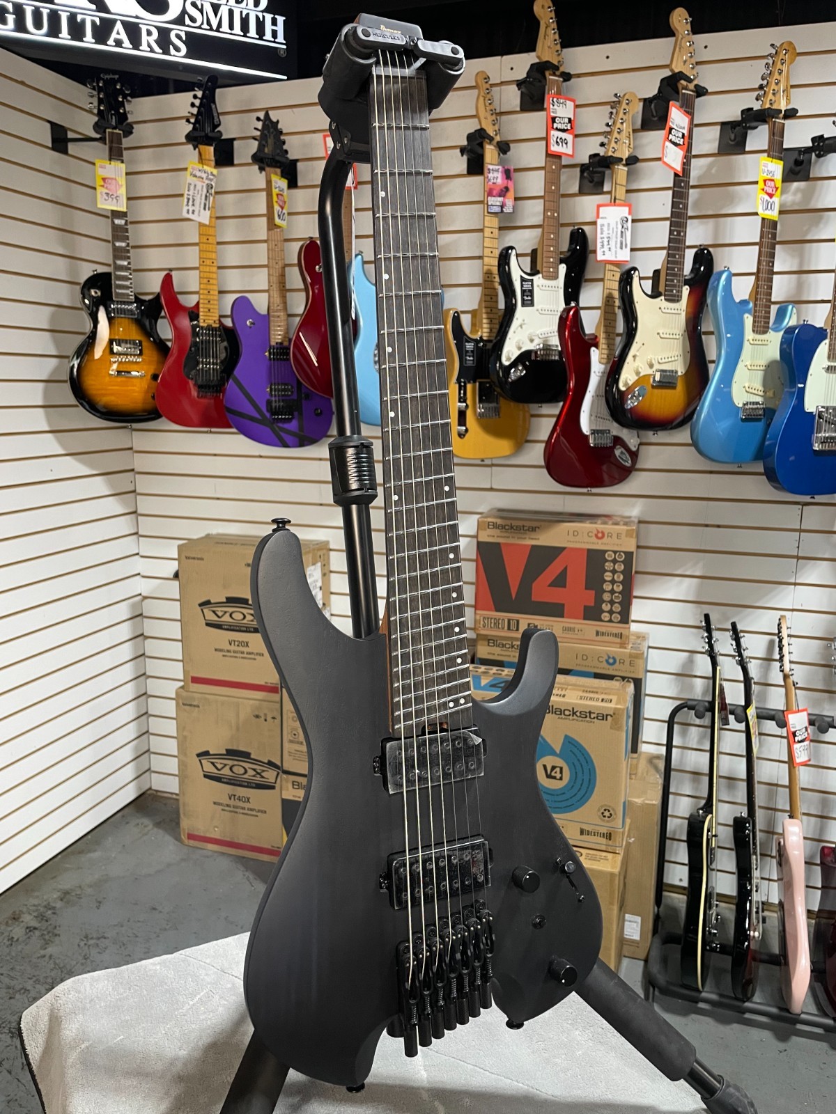 Ibanez QX527PB 7-string Electric Guitar -Weathered Black + Free Plek+Setup #938