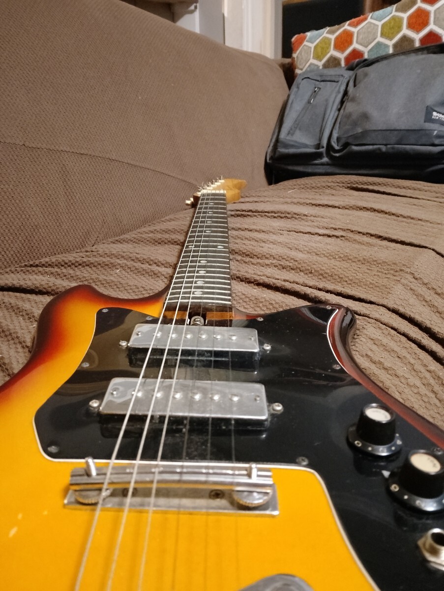Electric Guitar Harmony 57-1401 Tulip 1970s Sunburst 2 Single Coil