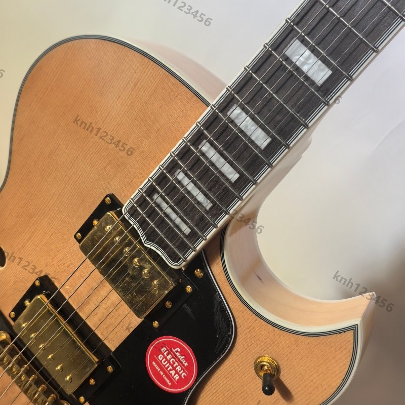 Custom Hollow Body Electric Guitar Bone Nut Stainless Rounded Fret Edge Archtop