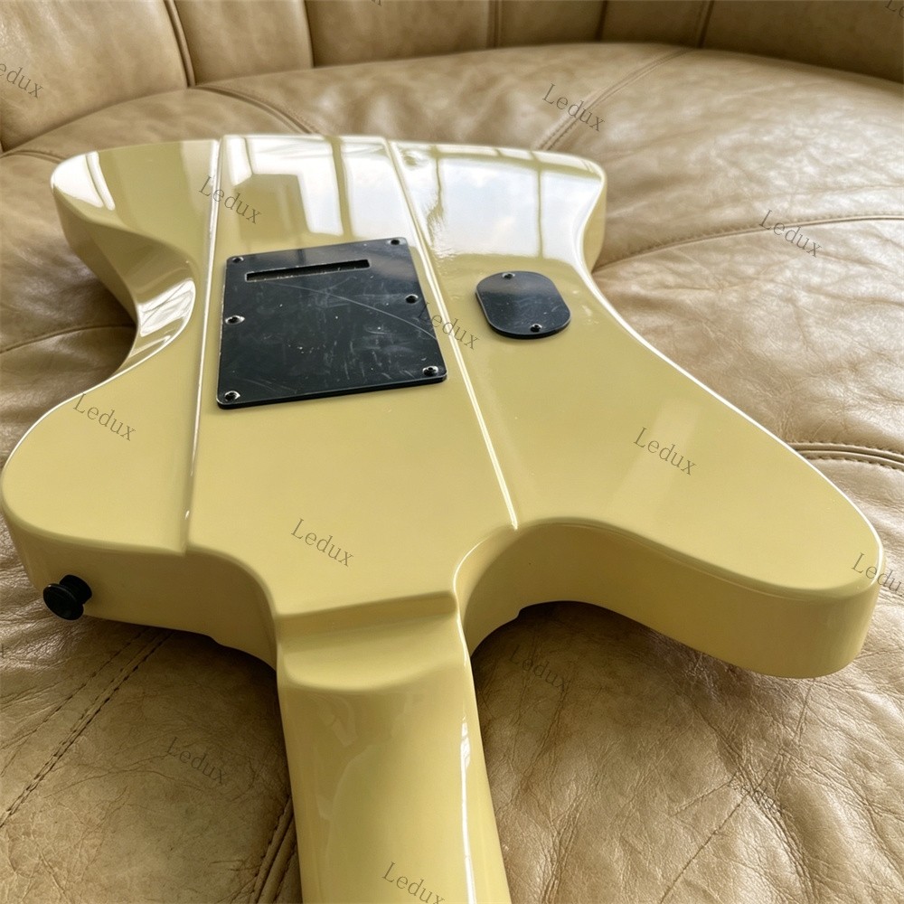 Ledux Solid Electric Guitar 648mm Scale Length H Pickup FR Bridge Cream No Brand