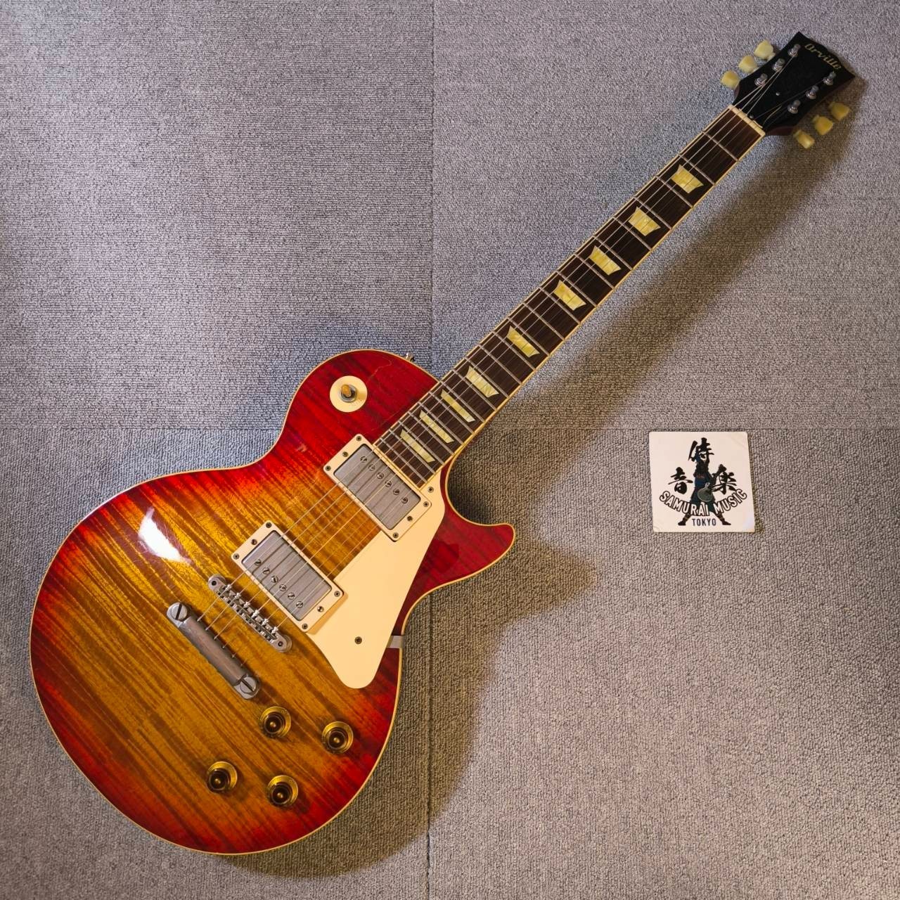 Orville Electric Guitar Les Paul Stand Cherry Sunburst Used Made In Japan #2