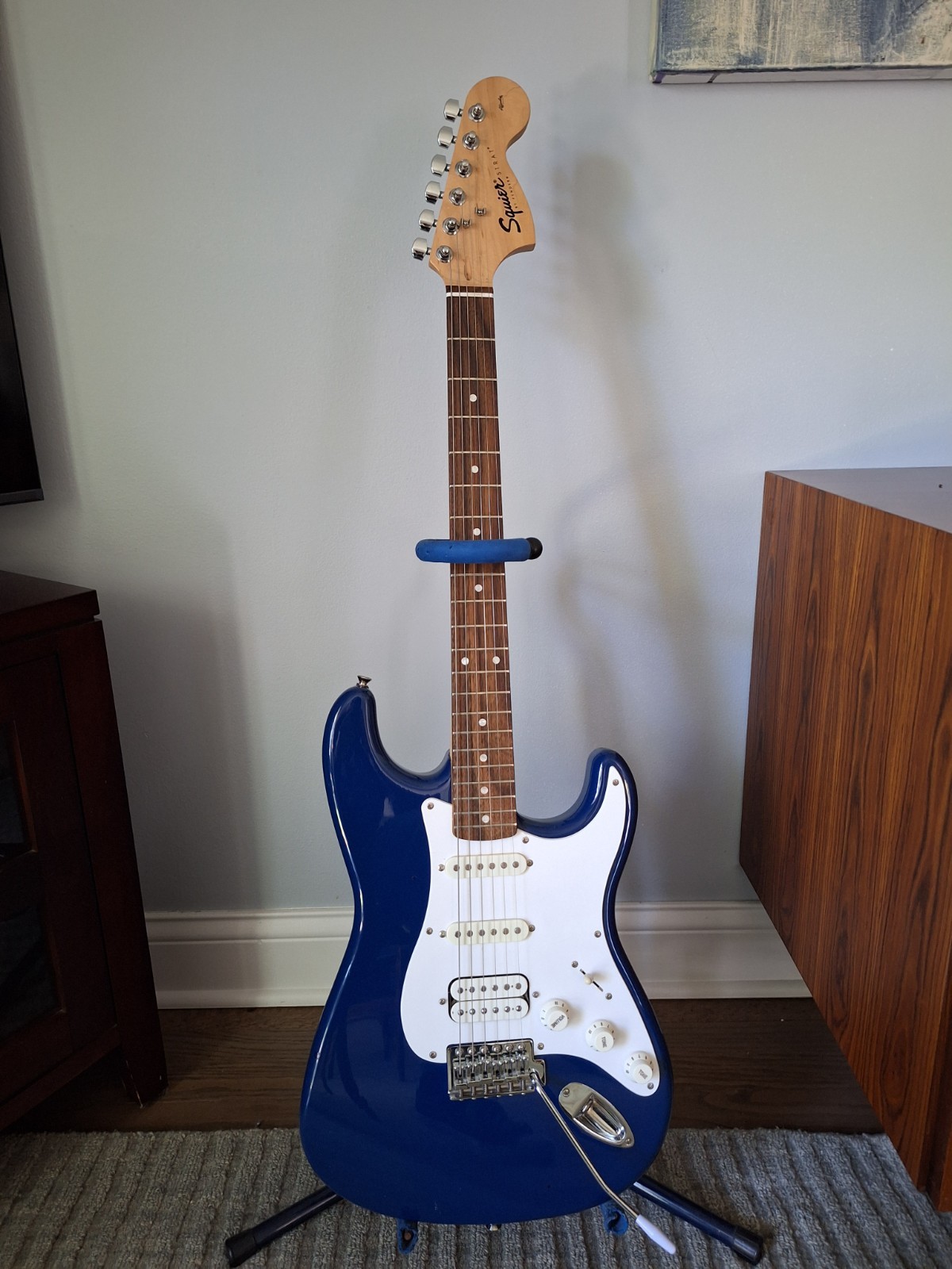 Fender Squier Affinity “Fat Strat” HSS baltic blue electric guitar