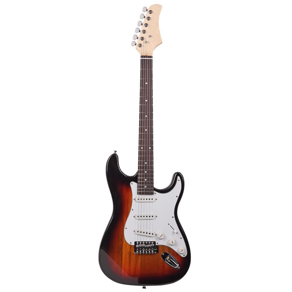 Solid Body Full-Size 39 ” GST Electric Guitar Beginner Starter Bag Cable Sunset