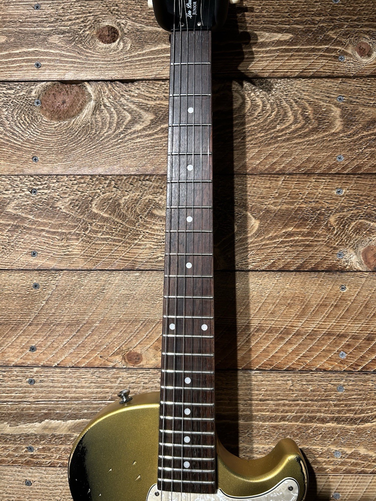 Epiphone Les Paul Junior P90 – Aztec Gold Nitro over Sunburst Road Worn