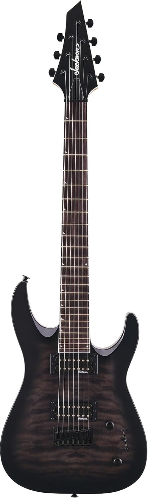 JS Series Dinky Arch Top JS22Q-7 DKA HT 7-String Electric Guitar – Transparen…