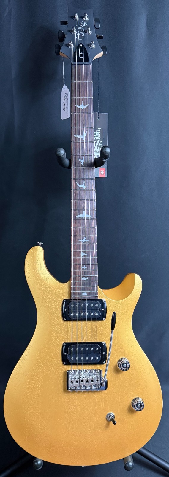 PRS SE CE 24 Standard Satin Electric Guitar Metallic Gold w/ Gig Bag
