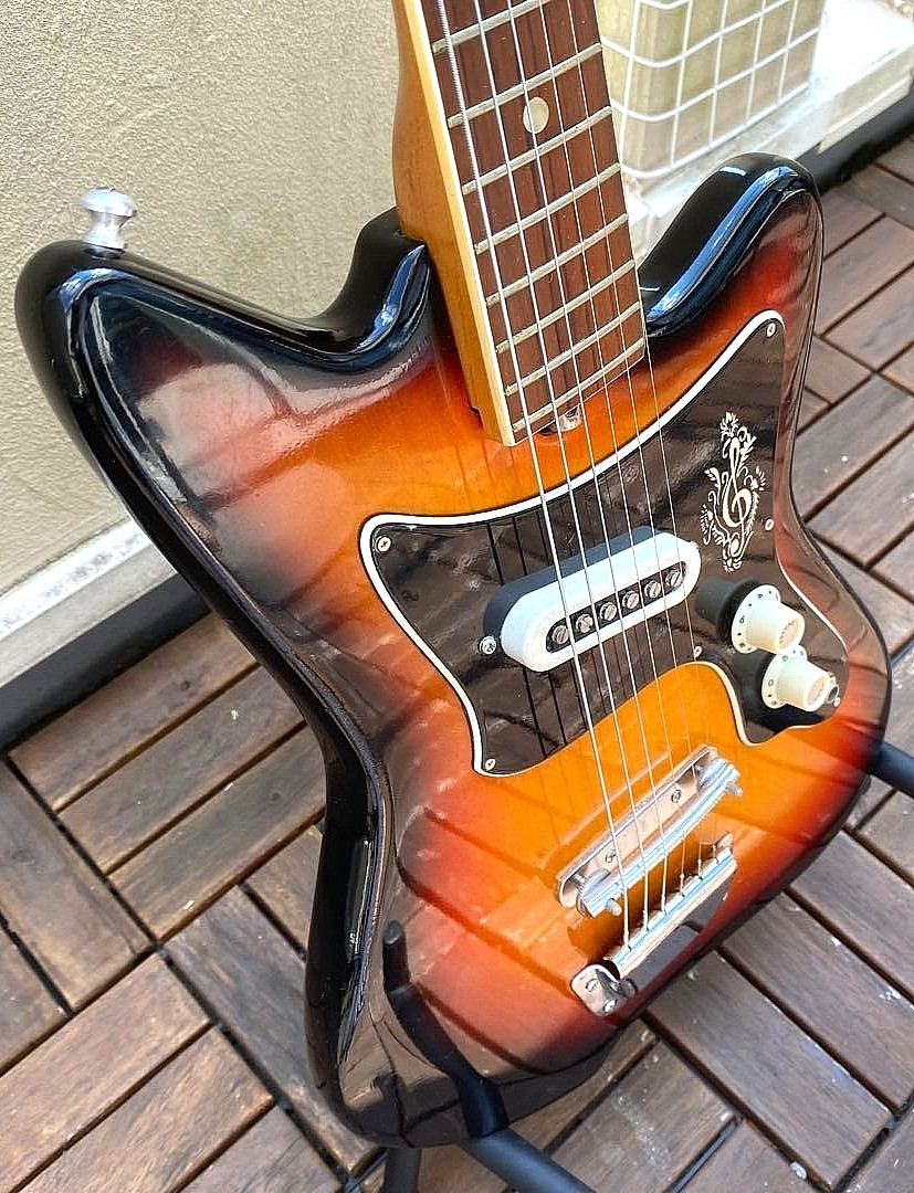 Teisco KAWAI Heit Deluxe Sunburst Vintage Rare Bizarre Guitar 1960 MIJ Japan