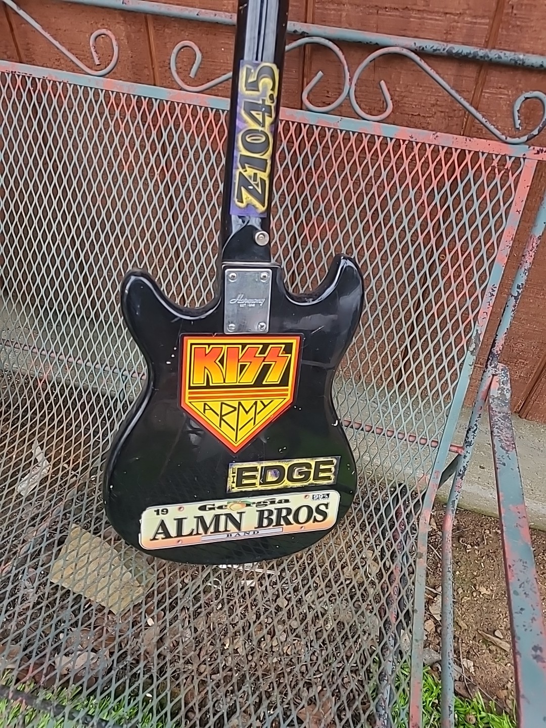 Vintage Harmony Electric Guitar Kiss Army Rock 80s Parts As Is
