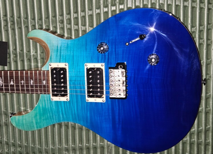 New PRS SE Custom 24 Rare Limited-Edition Electric Guitar Blue Fade
