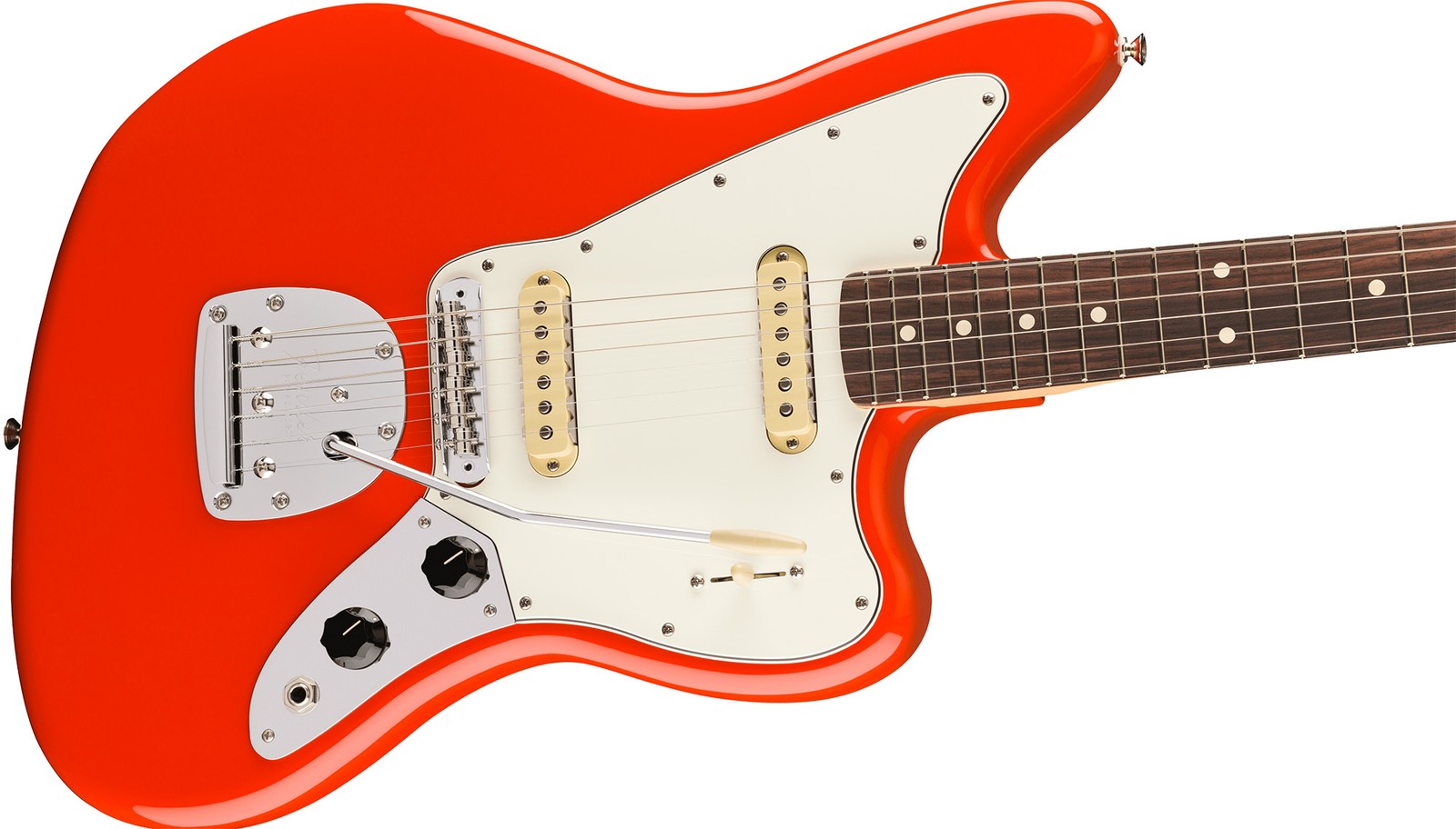 Fender Player II Jaguar – Coral Red w/ Cleaning Kit