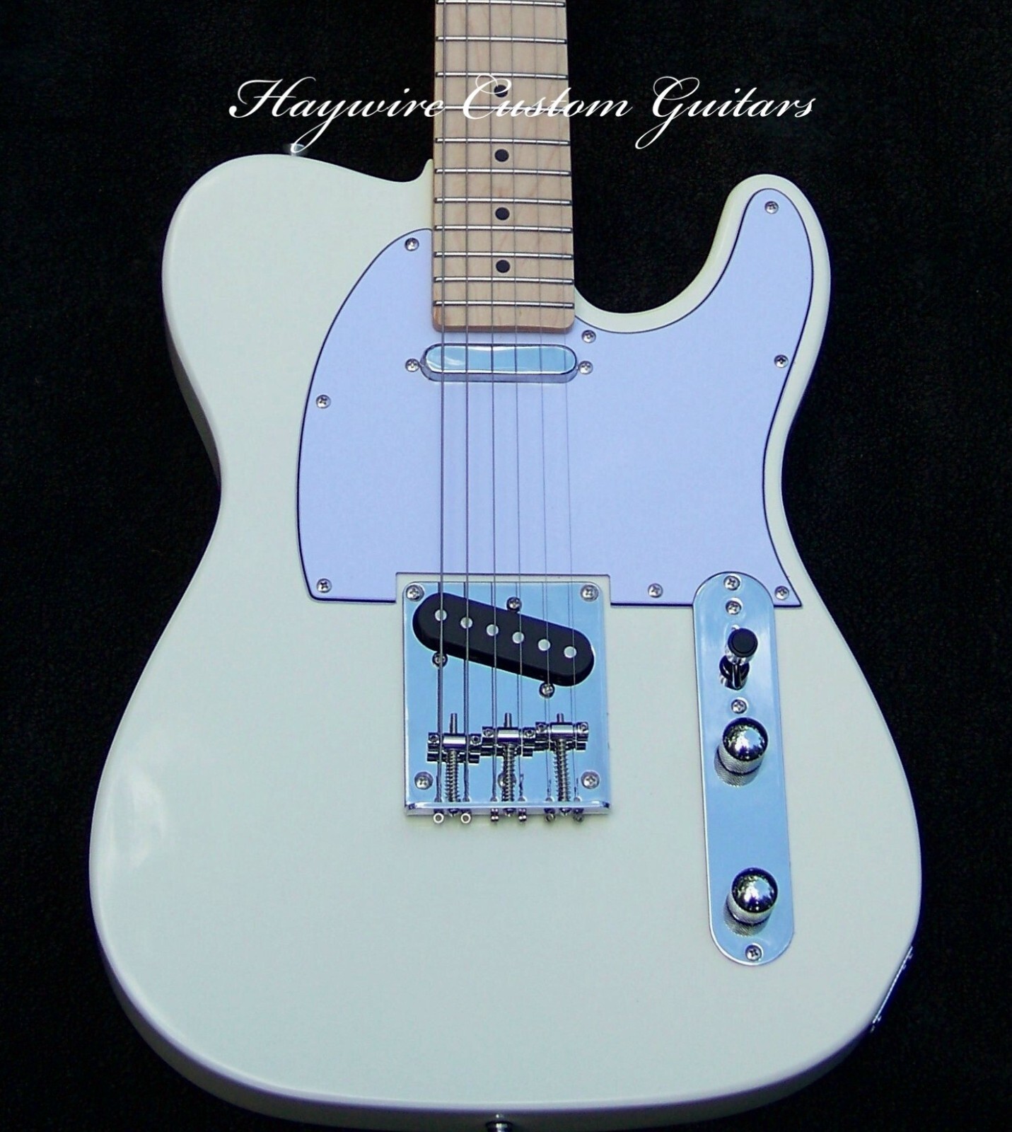 Wide Neck Electric Guitar Vintage White X-Large 2″ Neck (51mm)+Grovers