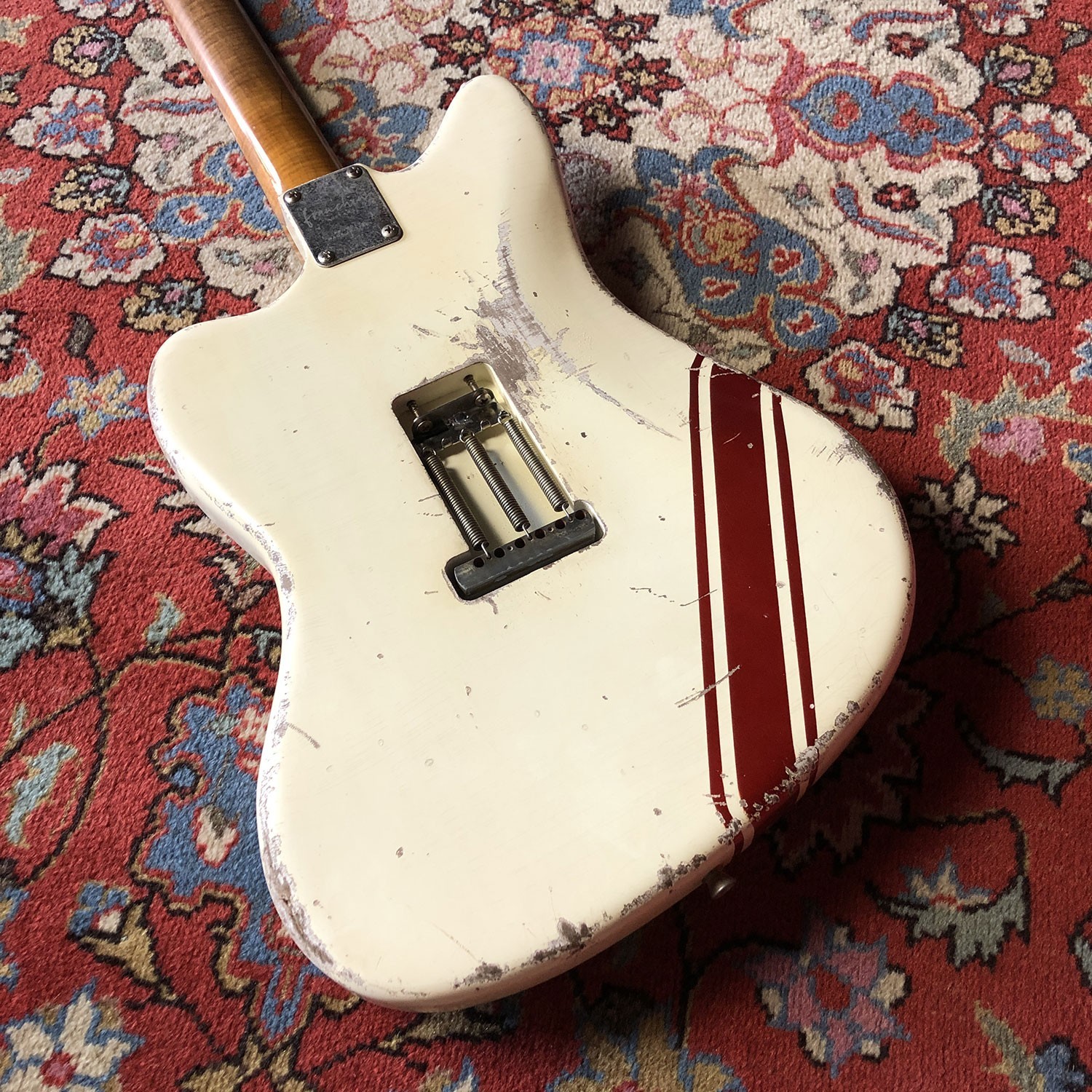 FRANCHIN Neptune Guitar Race Stripe Relic Aged Nitro Jazzmaster Styl*MADETOORER