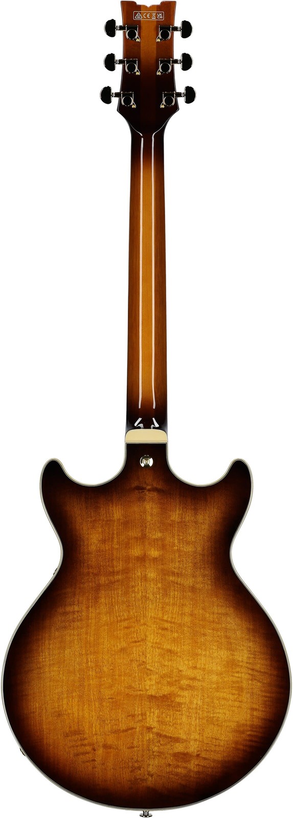 Ibanez AM153FM Artstar Semi-Hollow Electric Guitar, Ebony, Antique Tobacco Burst