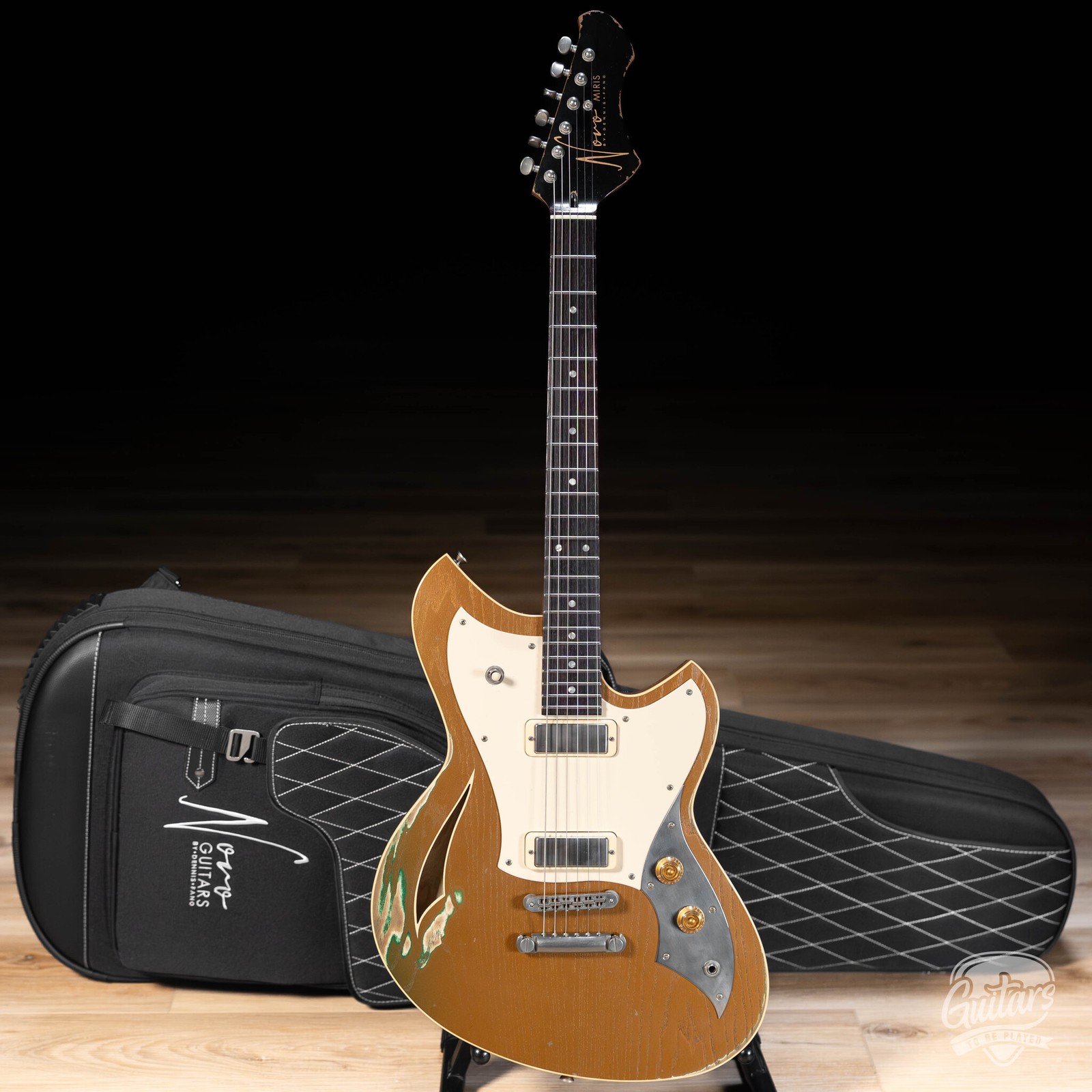 Novo Custom Miris P2 w/ 24.75″ Scale & Lollar Firebirds – Gold Top