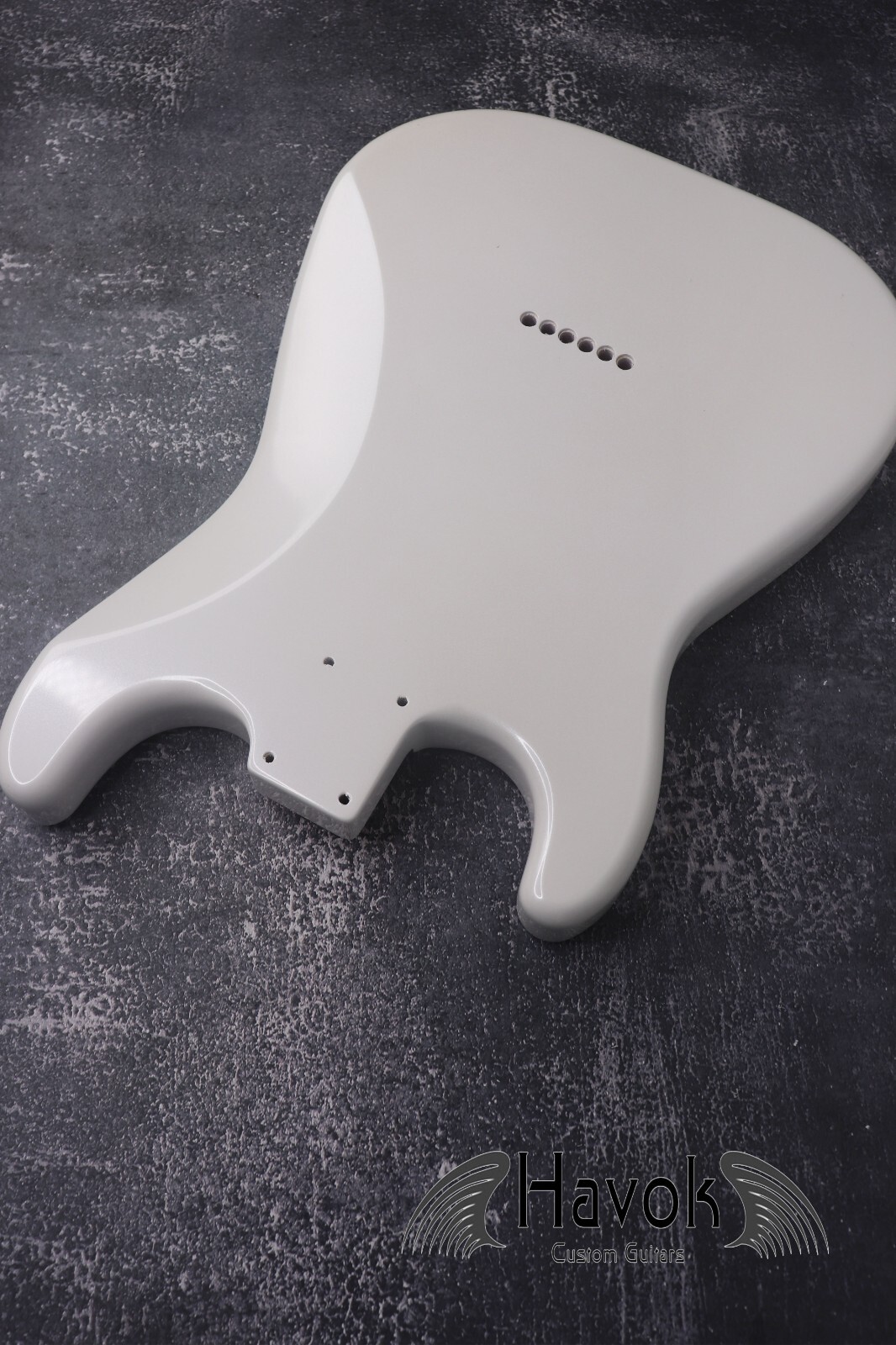 Hard Tail F-hole Metallic White Mahogany body, Custom S-Style Body, Vintage ST G