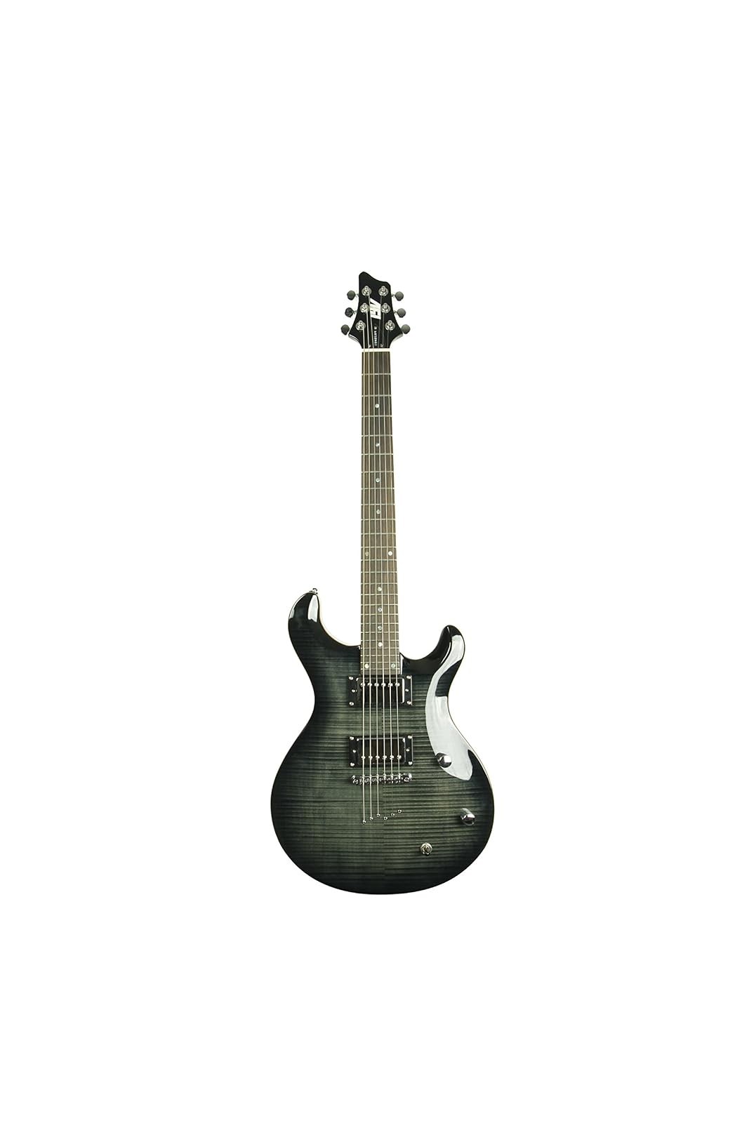 PRS Style Solid Body Electric Guitar Trans Black