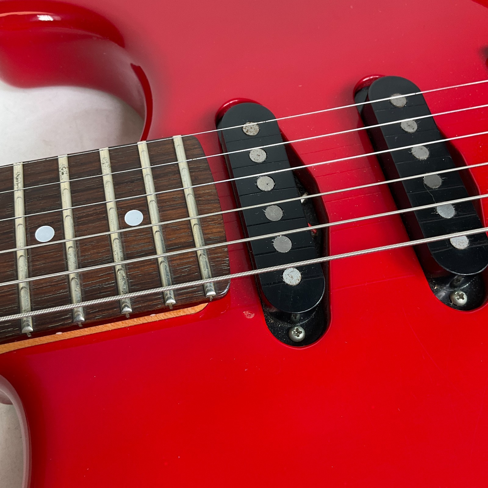 Vintage 1986 Squier Contemporary Fender Stratocaster Electric Guitar Red Japan