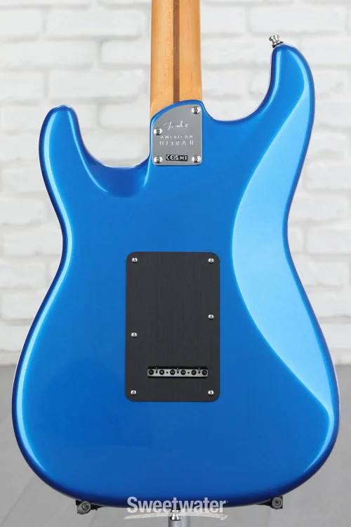 Fender American Ultra II Stratocaster HSS Electric Guitar – Noble Blue, Ebony