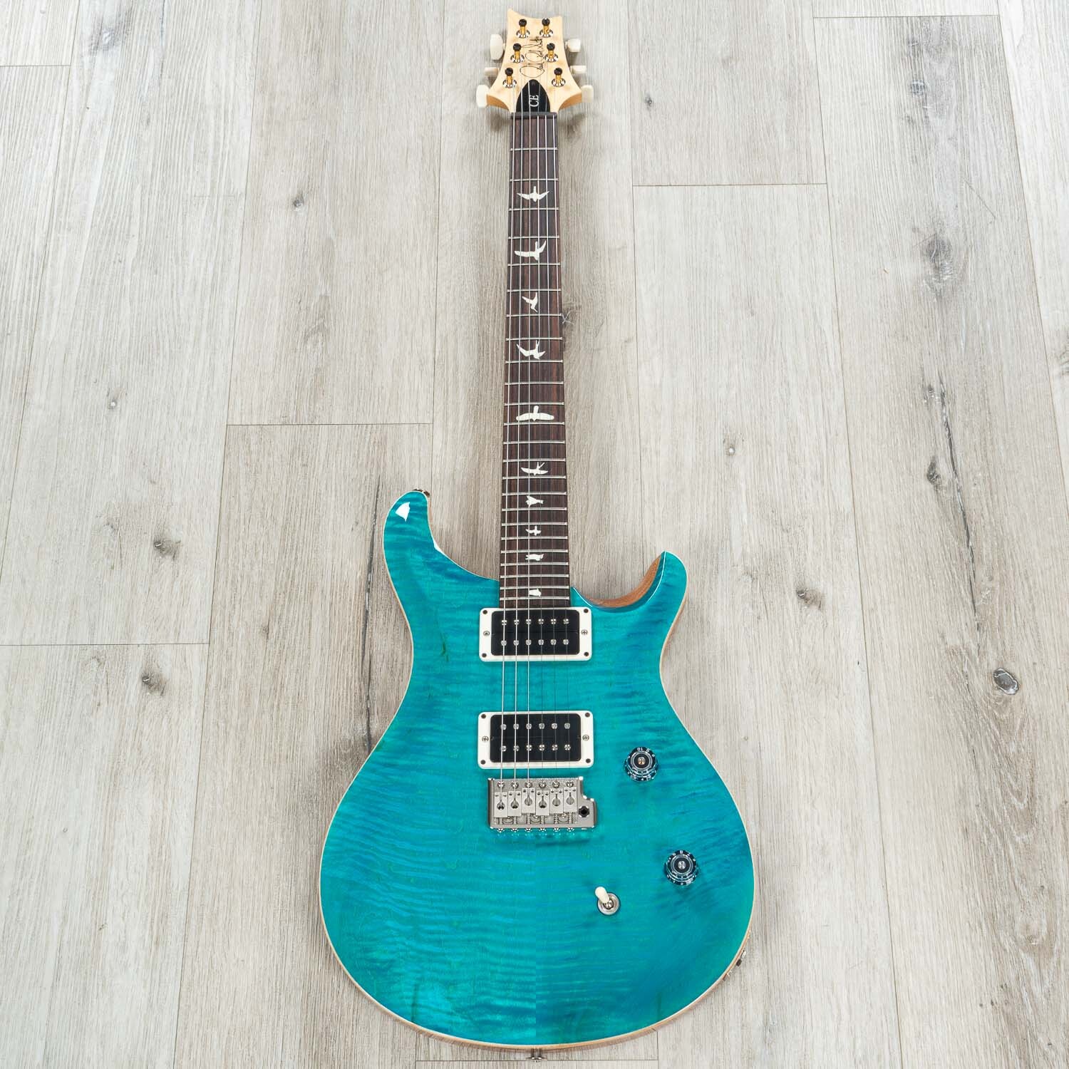 PRS Paul Reed Smith CE 24 Guitar, Rosewood Fretboard, Phase IIIs, Carroll Blue