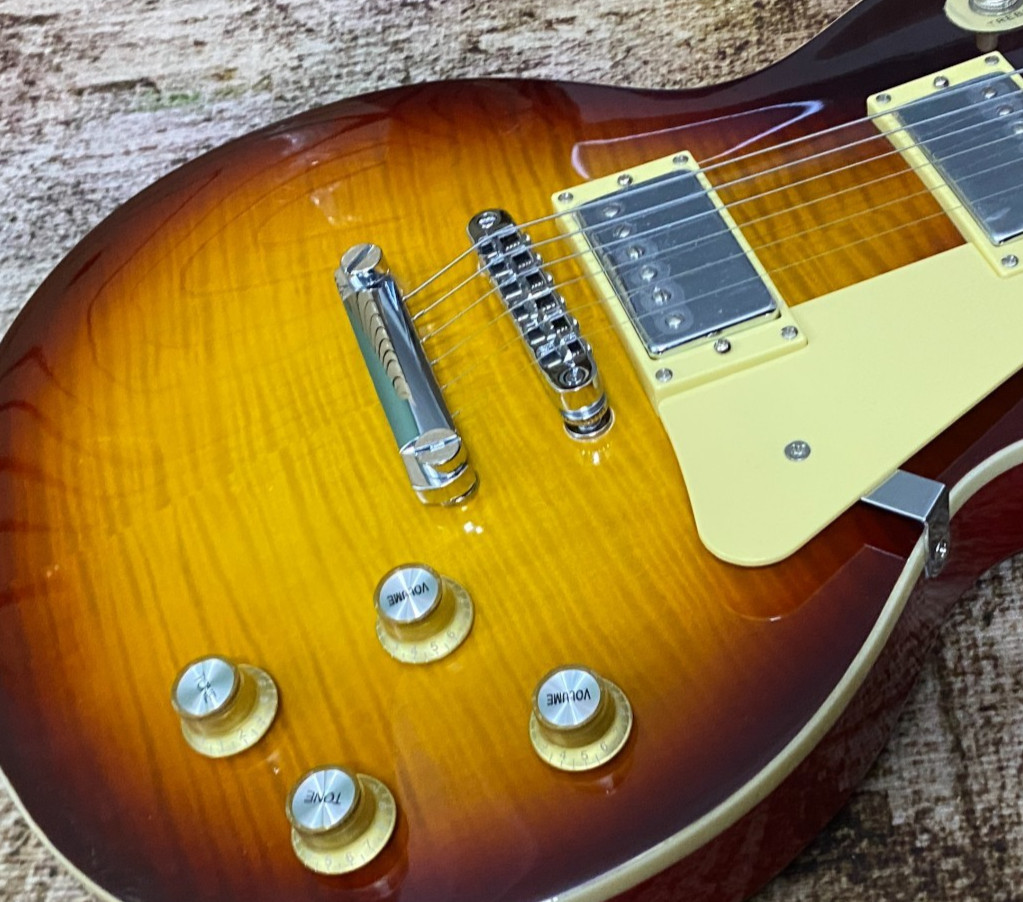 Brown burst Style Electric Guitar Flame maple top HH pickups rosewood fretboard