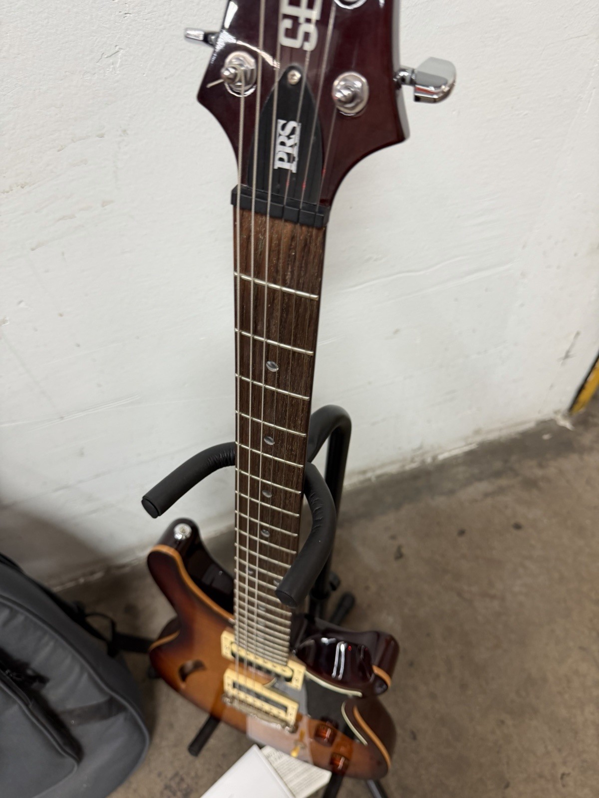 EXCELLENT PRS SE Custom Semi-Hollow Electric Guitar Vintage Sunburst Rosewood