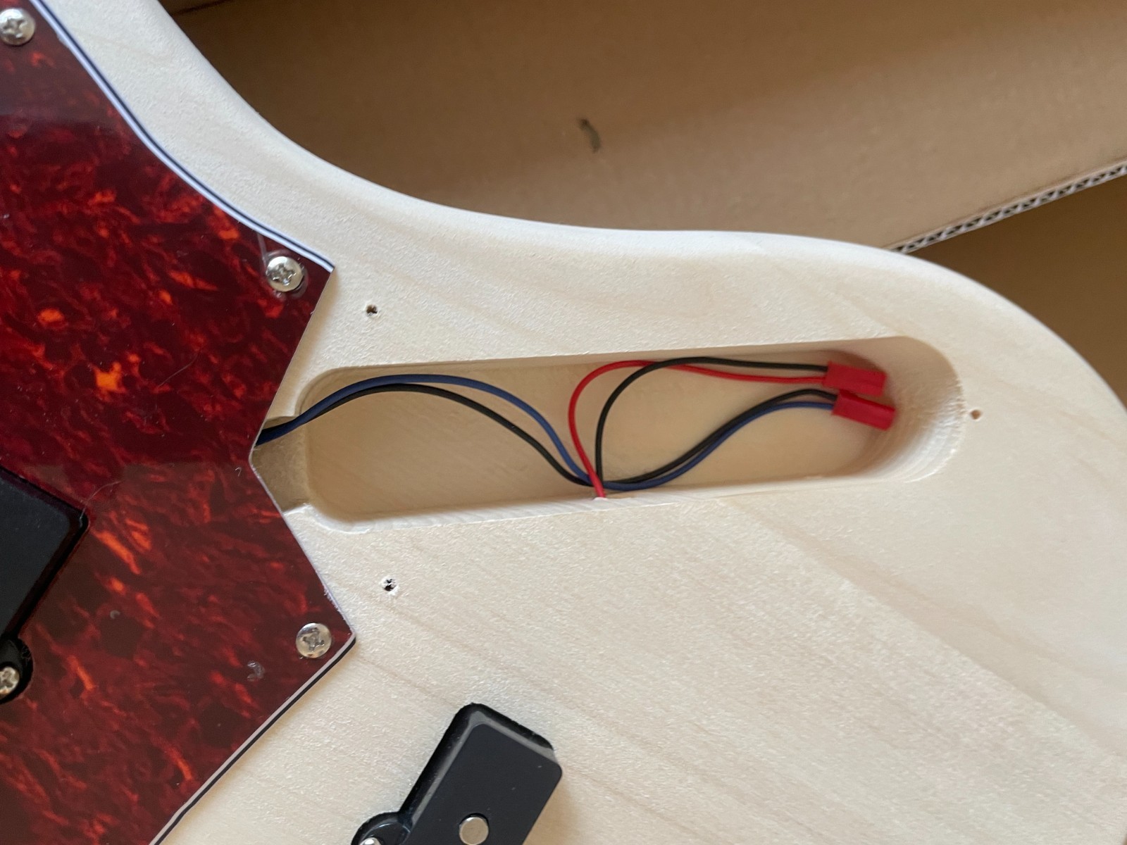 DIY JB Bass Guitar Kit Basswood Body Maple Neck Techwood Fingerboard 4-String