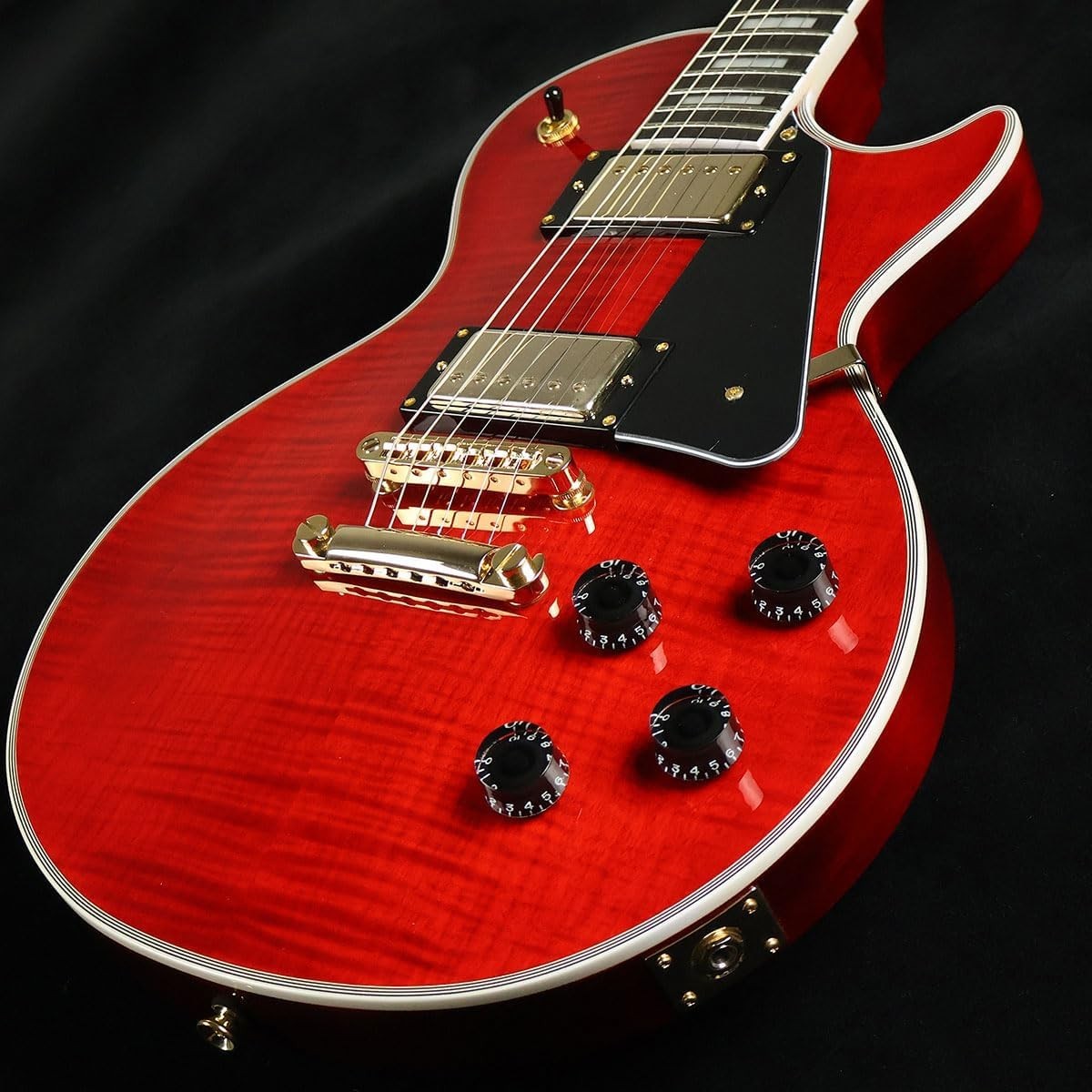 Bacchus DUKE-CTM-FM ST-RED Red Les Paul Type Electric Guitar with Gig Bag
