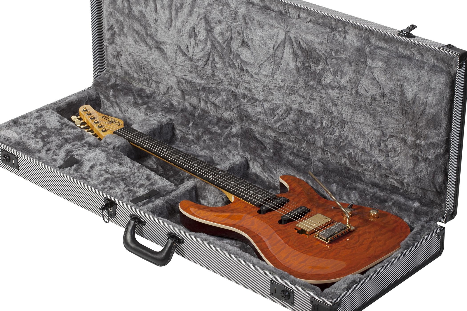 Schecter California Classic Solidbody Electric Guitar – Trans Amber