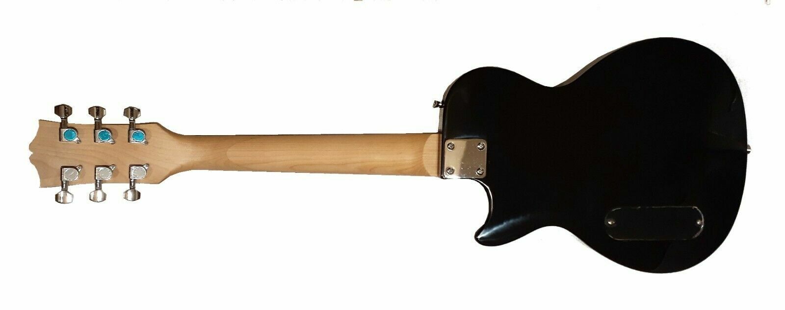 fishbone LP Jr. Black 32.5″ 3/4 Size Electric Guitar+Gig Bag,Cable,Strap Travel