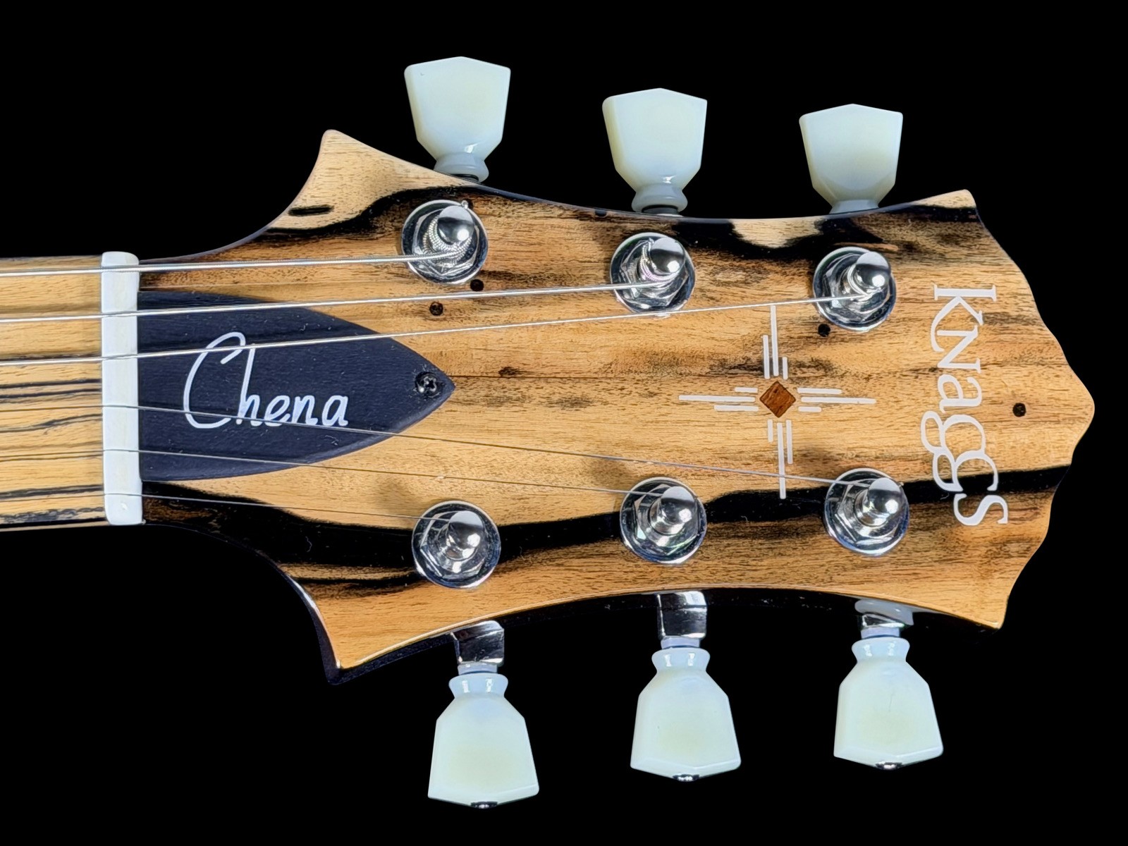 2026 KNAGGS CHENA HOLLOWBODY TIER 1 w PALE MOON EBONY FRETBOARD ~SAND DUNE BURST