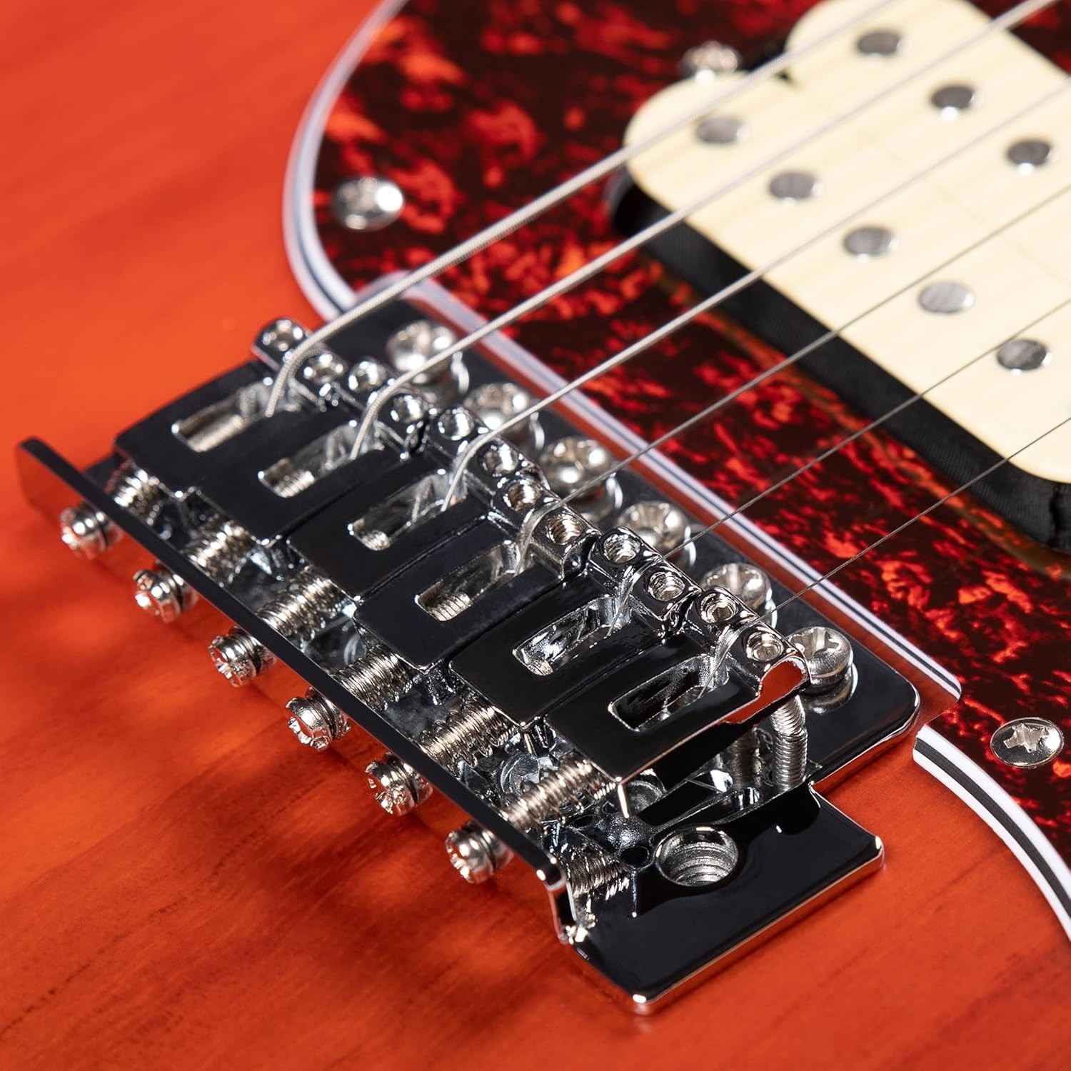 Electric Guitar Solid Body 7 Strings Coma Red Paulownia Maple