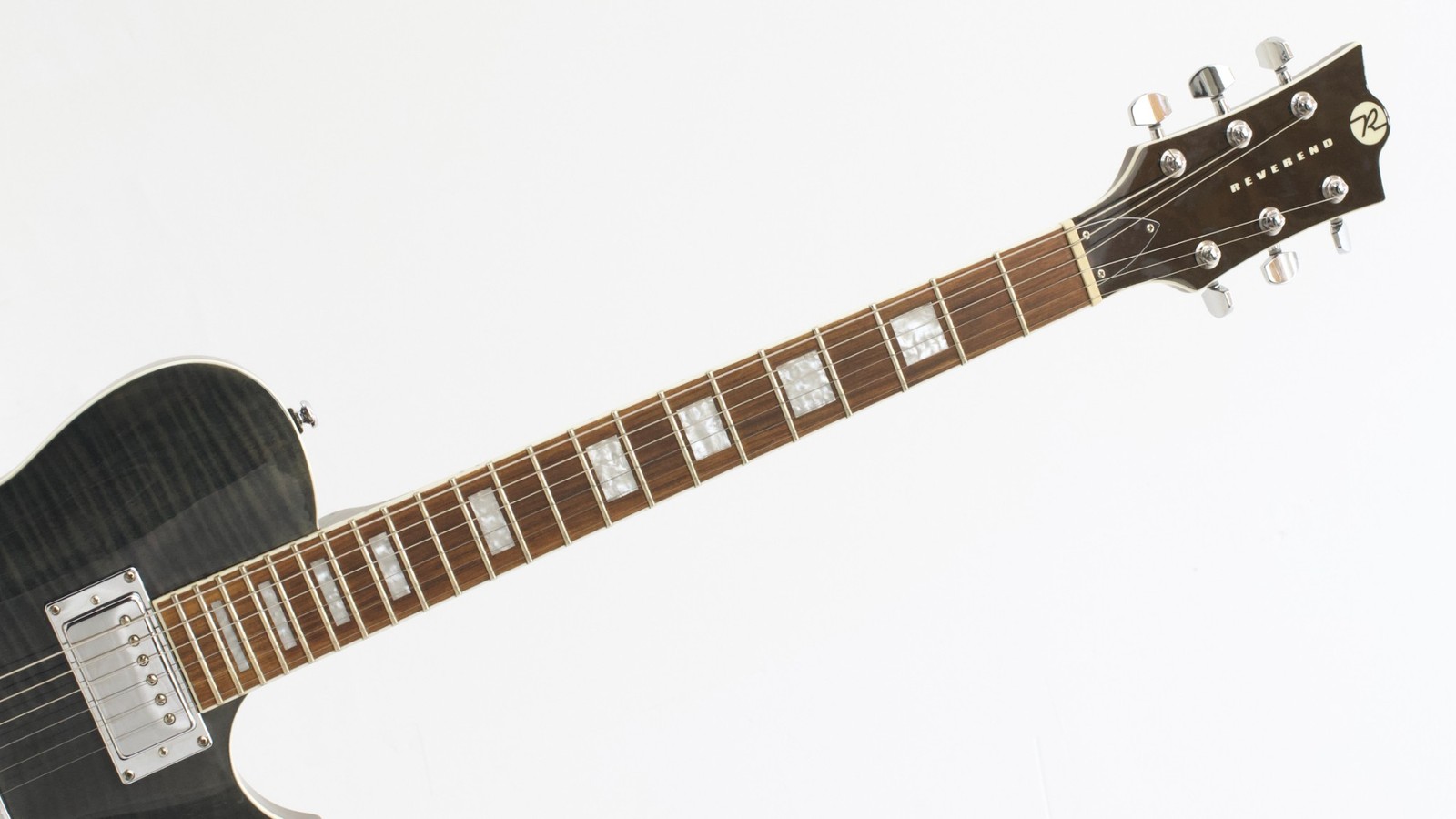 Reverend Roundhouse Singlecut Electric Guitar, 2019 Model, Trans Black