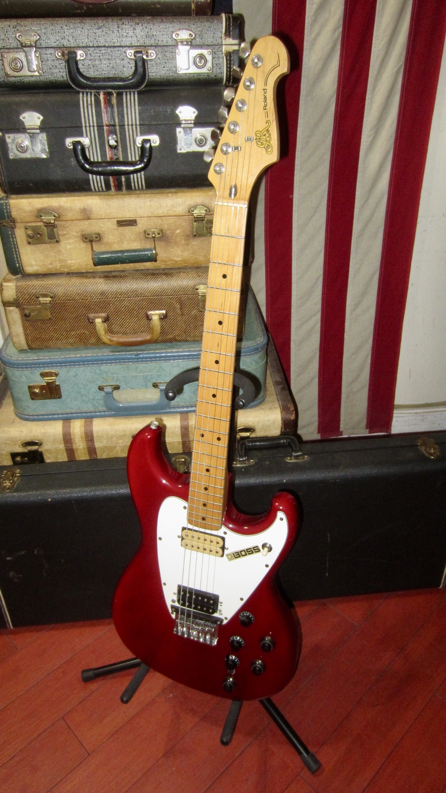 ~1985 Roland G-202 GR Synth Electric Solid Body Guitar Red