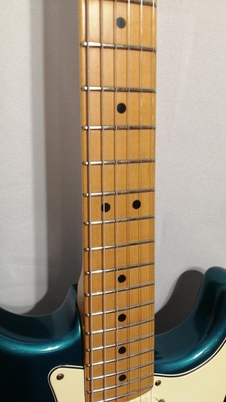 Fender USA American Standard Stratocaster Aqua Marine Metallic 2000 E.Guitar